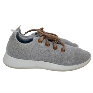 ALLBIRDS Light Gray Orange Wool Runners Athletic Shoes Sneakers 9